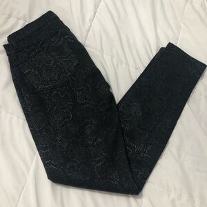 J BRAND Leggings Black Matte Boa Jeans